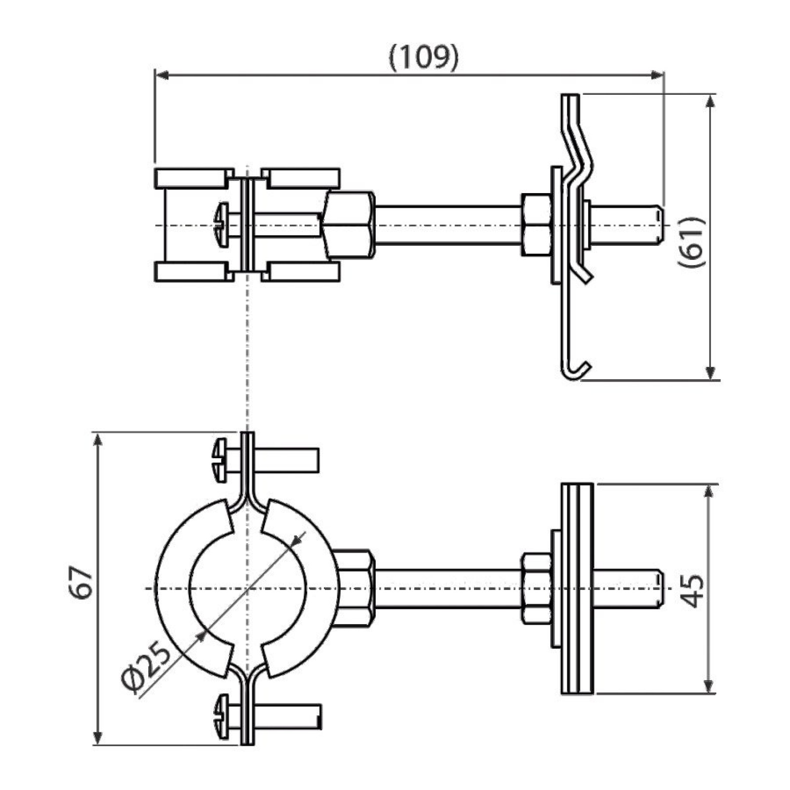 Держатели трубы AlcaSystem DN25-30