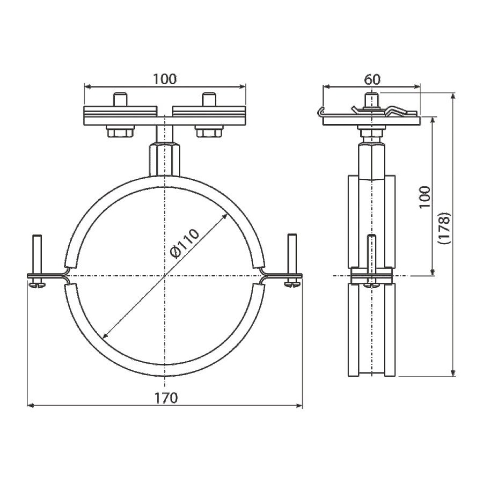 Держатели стока AlcaSystem DN110
