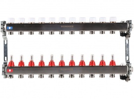 Купите коллектор ROMMER из нержавеющей стали с расходомерами и 11 выходами. Отличный выбор для от...