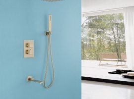 Душевая система ABBER Daheim AF8250G

В матовом золоте с термостатом, квадратным верхним душем и ...