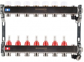 Коллектор из нержавеющей стали ROMMER с 7 выходами и встроенными расходомерами идеально подходит ...