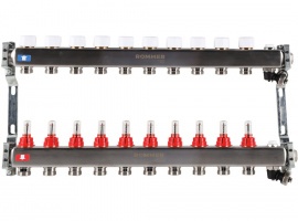 Коллектор из нержавеющей стали ROMMER с 10 выходами и расходомерами &ndash; идеальное решение для...