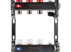 Надежный коллектор из нержавеющей стали ROMMER с расходомерами и 3 выходами &ndash; идеальный выб...