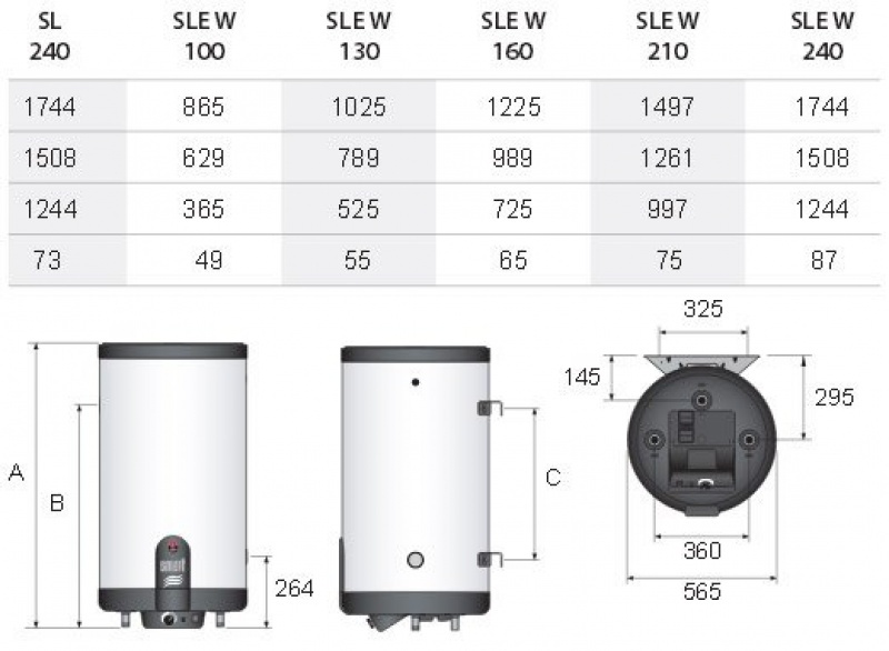 Комбинированный водонагреватель ACV Smart Line SLE W 203 л