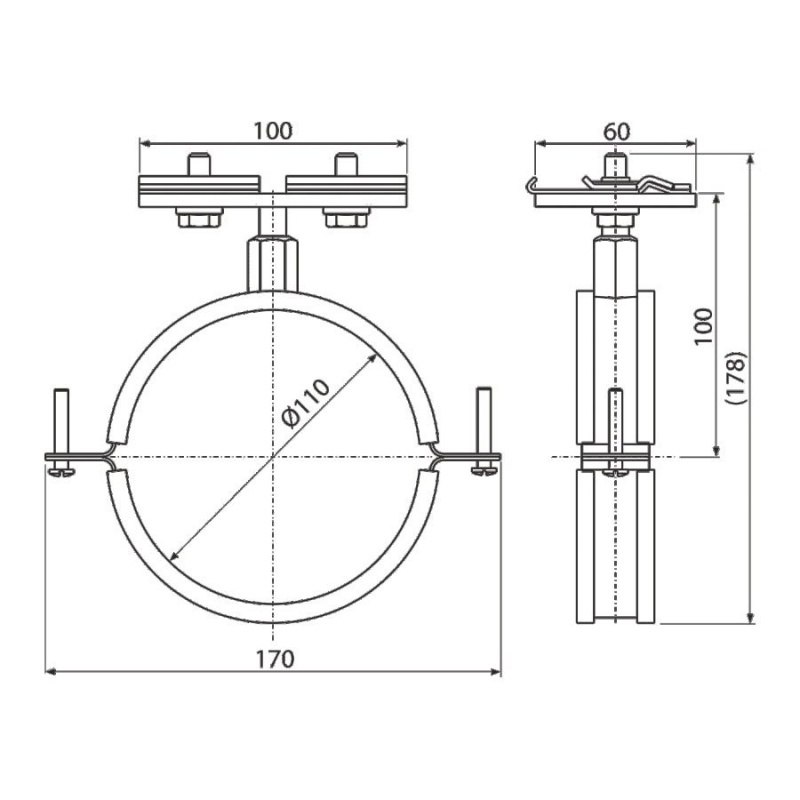 Держатели стока AlcaSystem DN110